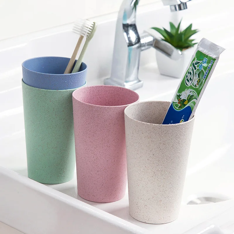 WOFO Wheat Gargle Cup Lovers Toothbrush Cup Rice Fiber Creative Cups