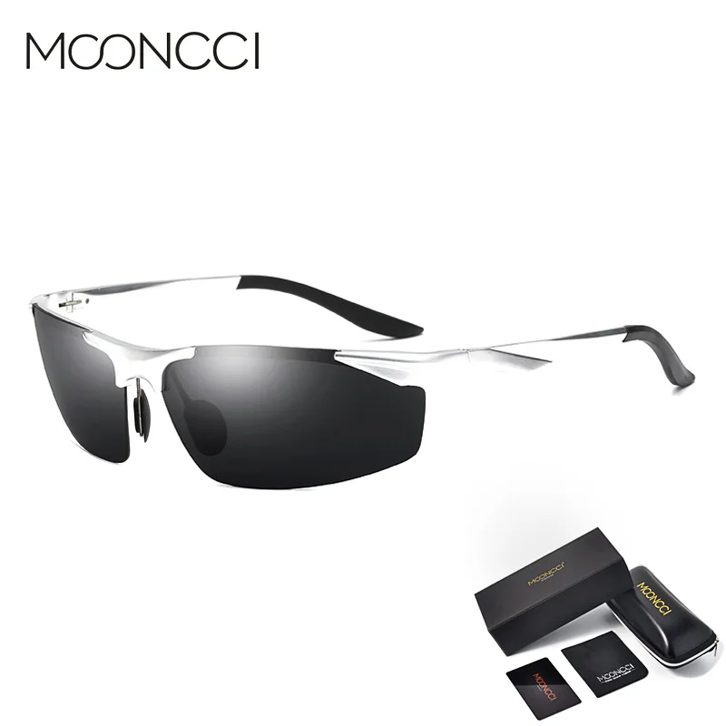 Классический бренд HD поляризованные солнцезащитные очки мужские Алюминий Магний UV400 зеркальные Мужские Солнцезащитные очки Спортивные очки для вождения очки - Цвет линз: Silver