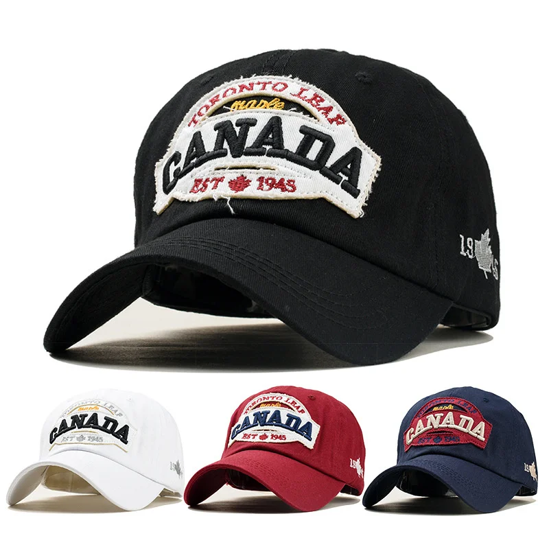 

Korean Version CANADE Embroidered Baseball Cap for Men Women Fashion Caps Cotton 100% Hip Hop Hat Outdoor Visor Casual Hats