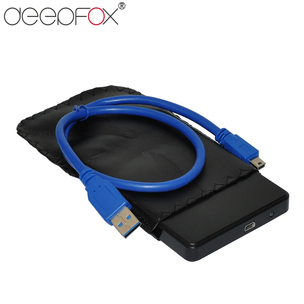 DeepFox Мобильный Корпус для жесткого диска USB 3,0 для жесткого диска SATA HDD корпус для внешнего жесткого диска чехол для корпуса жесткого диска для компьютера Поддержка 2 ТБ