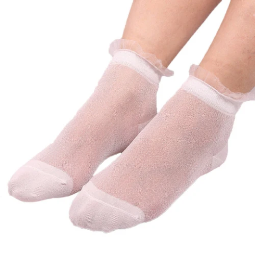 7 Women Shiny Socks Trendy Fashion Girls Glitter Short Socks Spring Summer Ankle Socks Thin Gauze Transparent Lady Sox Comfortable 2021 women fashion shiny trendy girls glitter ankles socks spring