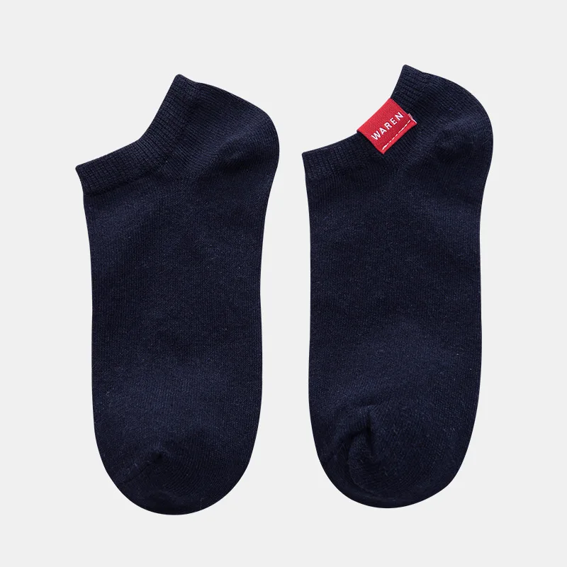 5 пар, мужские классические короткие носки, белые, черные, серые, одноцветные носки, короткие мужские повседневные теплые носки, хлопковые Дышащие носки - Цвет: JNAMCWA06Y