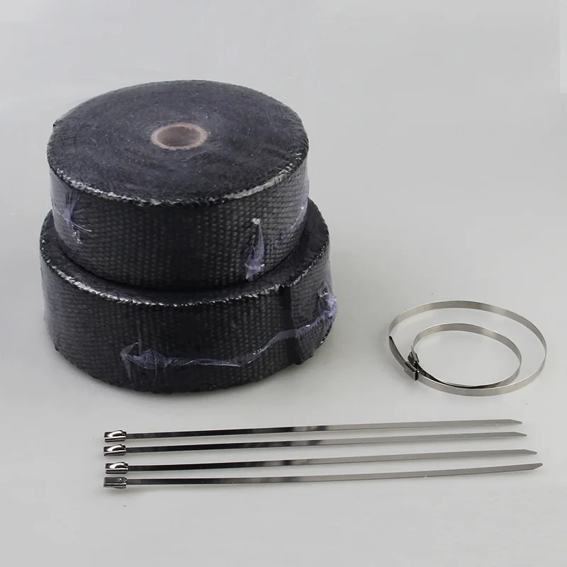 

5m 10m 15m *5cm Car Motorcycle Motocross Exhaust Header Pipe Wrap Heat Resistant Stainless Steel Tie 2 Colors TGRB001