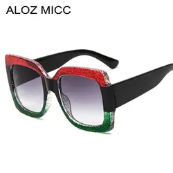 ALOZ MICC горячий Большой кадров Квадратные Солнцезащитные очки Для женщин бренд дизайн негабаритных Роскошные Для мужчин солнцезащитные