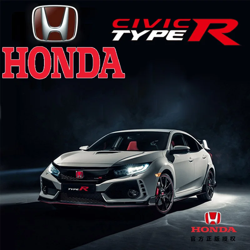 Весы Honda Civic Type R 1/32 литой Сплав вытяните заднюю крышку автомобиля коллекционные