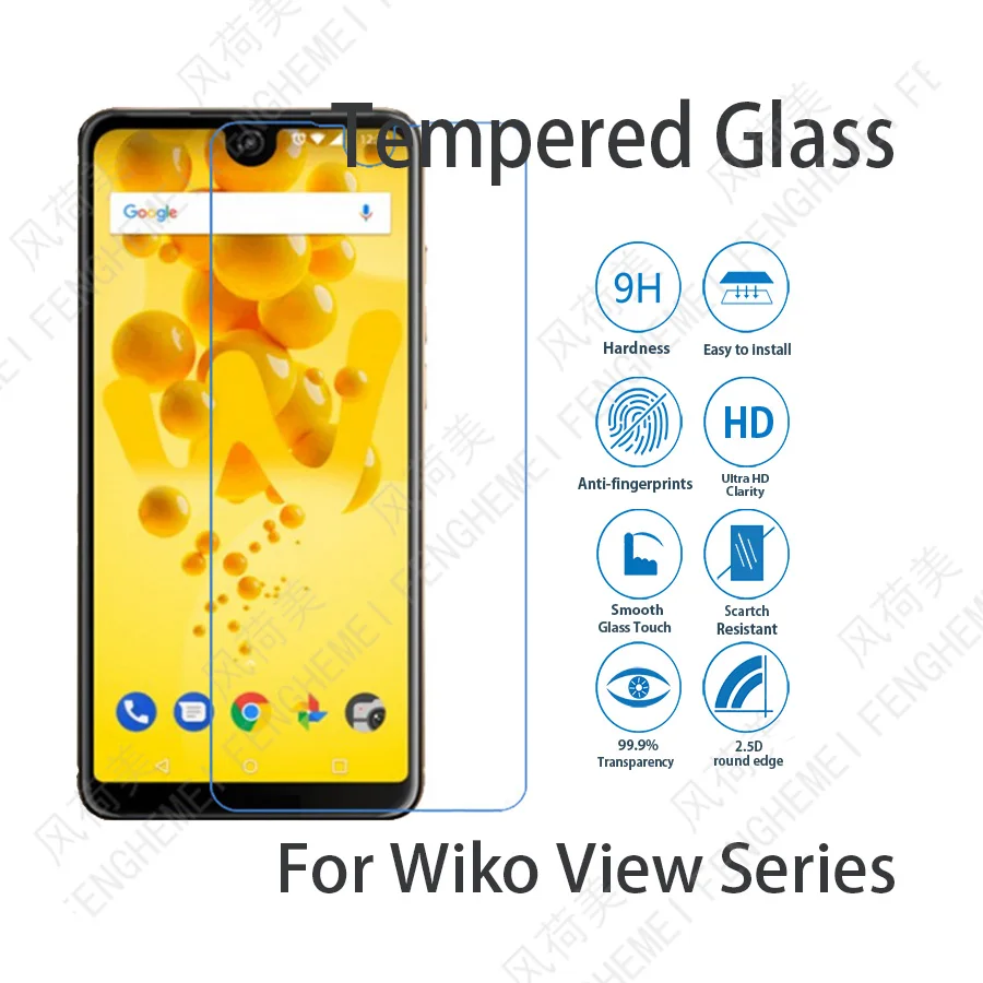 

5pcs/lot FENGHEMEI Tempered Glass For Wiko View Go Lite 2 Go Plus Pro 3 Pro Lite Screen Protector With Free shipping