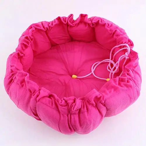 

Fashion Puppy Pet Retractable Pumpkin Shape Soft Bed Dogs Cats Warm Kennel