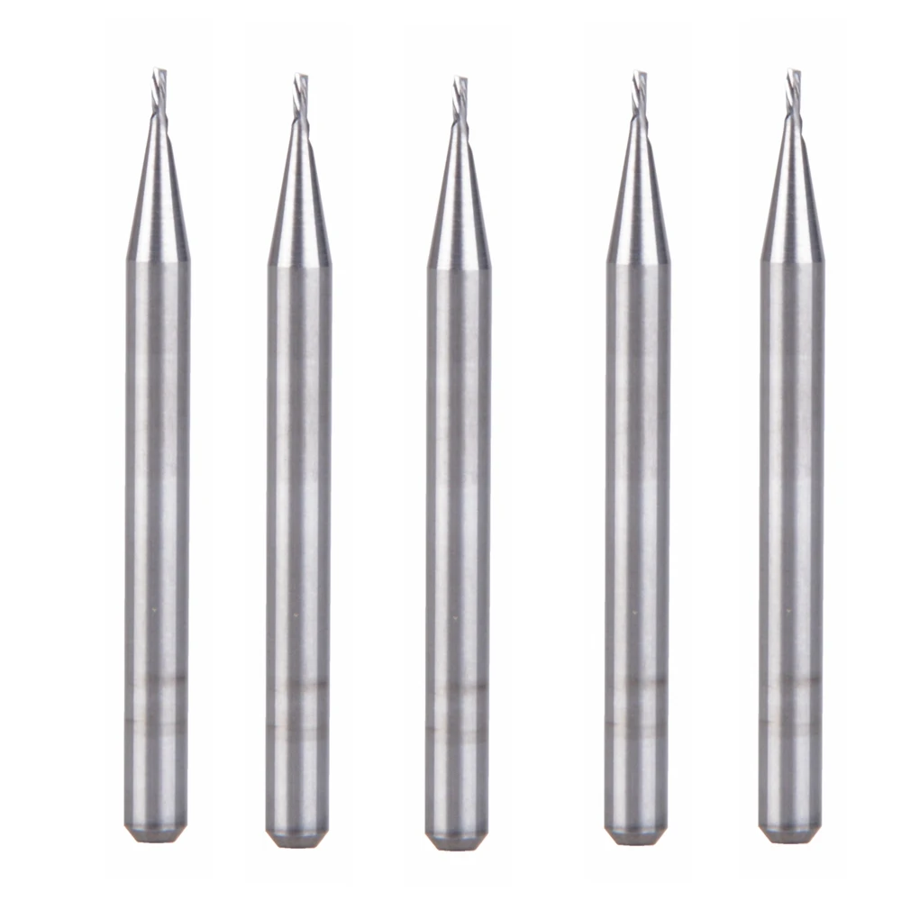 

5Pcs 3.175X0.8X2MM Left Hand Single Flute Downcut Spiral Bits, High Efficiency Cutting Wood Acrylic Plastic Plate