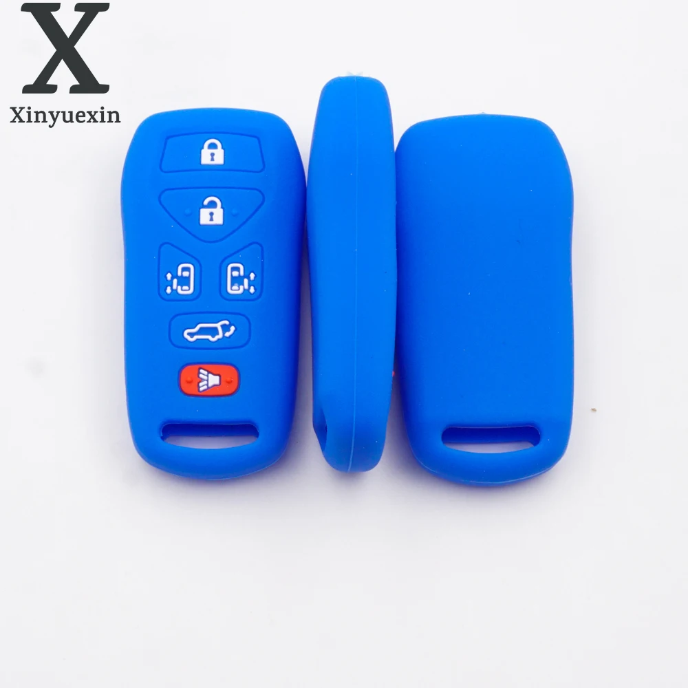Xinyuexin 6+1 Buttons 7 Silicone Car Key Cover Case Fit for Nissan Quest Smart Remote Accessory Protector Holder | Автомобили и