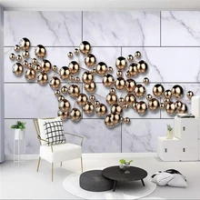 Обои на заказ, 3D 3D трехмерные скандинавские простые металлические ветвь цветка, мраморный узор, обои для стен