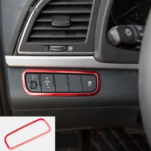 Автомобильный Центральный контрольный переключатель, наклейка для фар, кнопка включения, накладка, наклейка для автомобиля, Стайлинг для hyundai Elantra C543