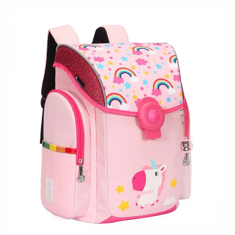 

2019 NEW Brand design kids school bag Cartoon dinosaur unicorn zebra Backpack Boy and girl waterproof Orthopedics School Bags