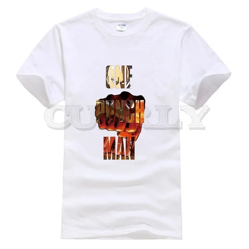 

2019 New T-shirt One Punch Man Saitama Thsirt Large Size Japan Anime Cartoon Fashion Summer Dress Men Tee Clothing Funny T Shirt