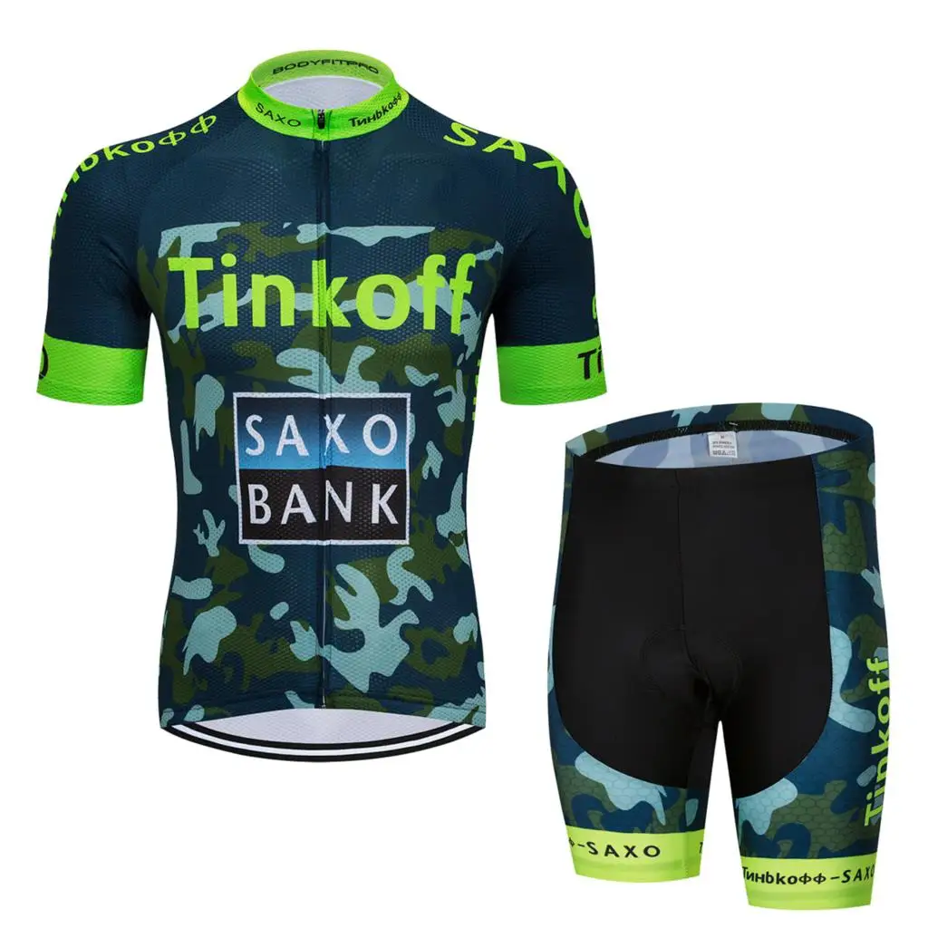 Лето Tinkoff Saxo Bank короткий рукав Велоспорт Джерси Набор Ropa Ciclismo Hombre MTB велосипедная одежда дышащий 9D нагрудник шорты