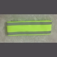 50 мм 2-дюймовые широкие Светоотражающие эластичные ленточки 5*32 см люминесцентная зеленая цветная предупреждающая лента для наружного использования 2 шт в партии