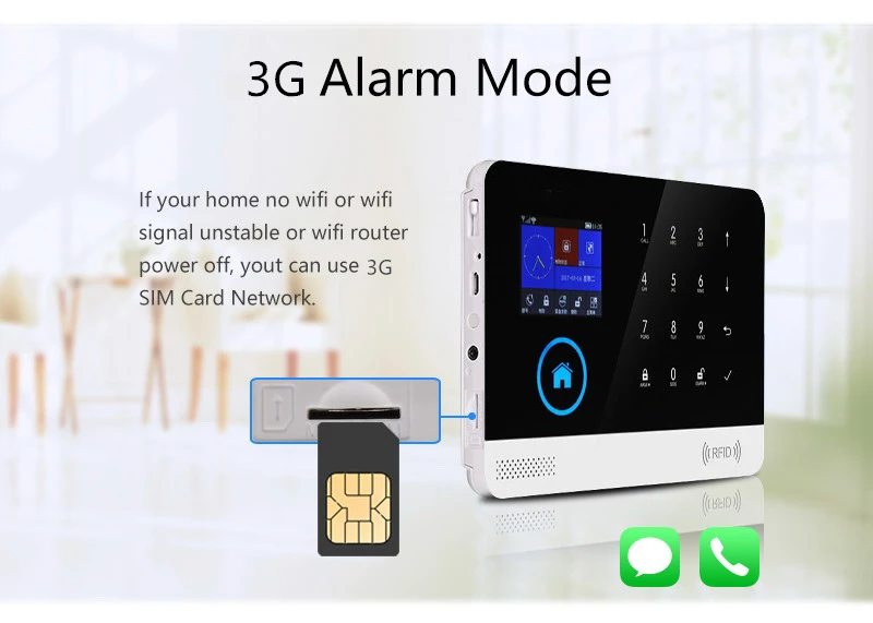 SmartYIBA беспроводная wifi 3g Сигнализация Аксессуары DIY комплект для домашней безопасности IOS Android приложение управление домашняя сигнализация+ 3g SIM GPRS SMS