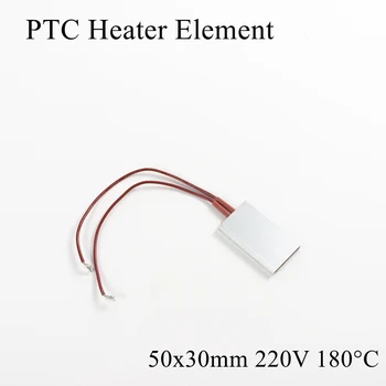 

50x30mm 220V 180 Degree Celsius Aluminum PTC Heater Element Constant Thermostat Thermistor Air Heating Sensor With Shell 50*30mm