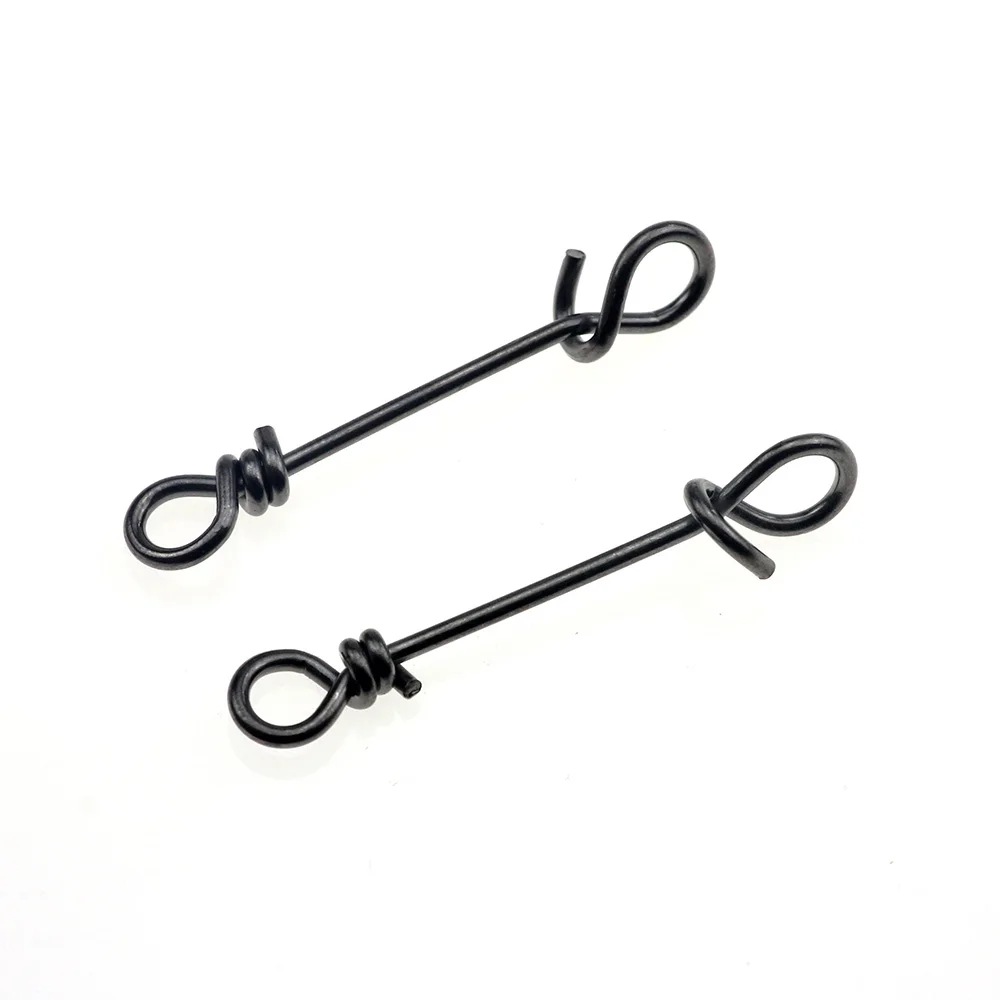 

Rompin 50Pcs Quick Connection Clip Stainless Steel Fishing Swivels Nice Snaps Fast change Swivel Rolling Snap