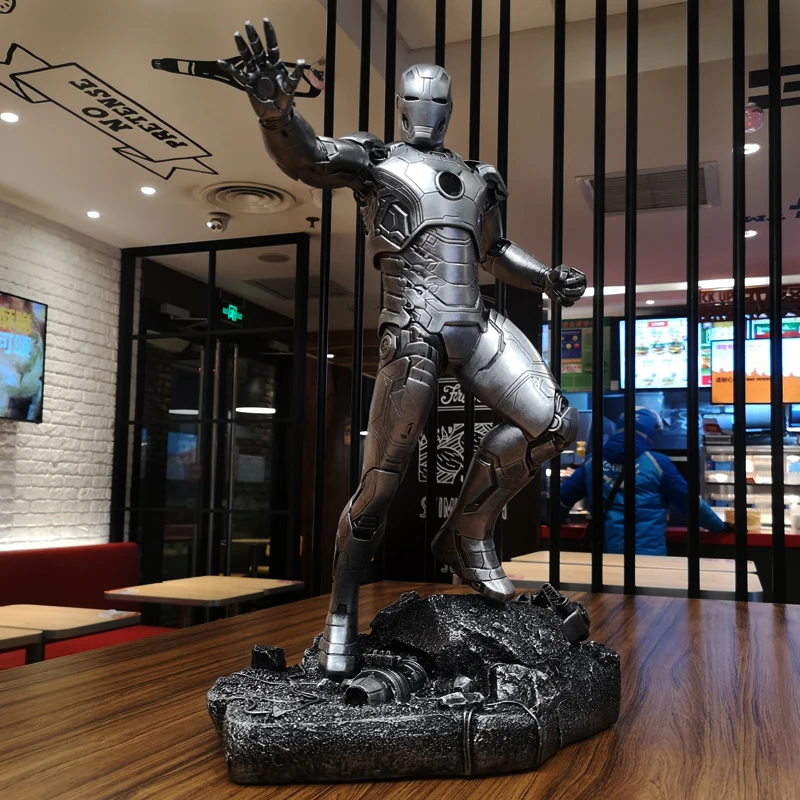 The Avengers MK43 Iron Man 1/4 Scale Full Body 50CM Statue Home Decor Collectible Action Figure Resin Statuette Gift For Men Boy