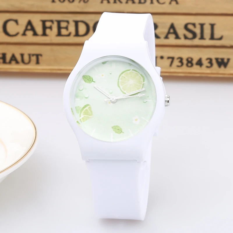 Новые брендовые модные милые Harajuku Lemon Mini женские детские часы водонепроницаемые