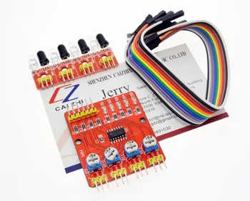 

Four Road 4 Channel Infrared Detector Tracking Transmission Line Obstacle Avoidance Sensor Module for Diy Car Robot