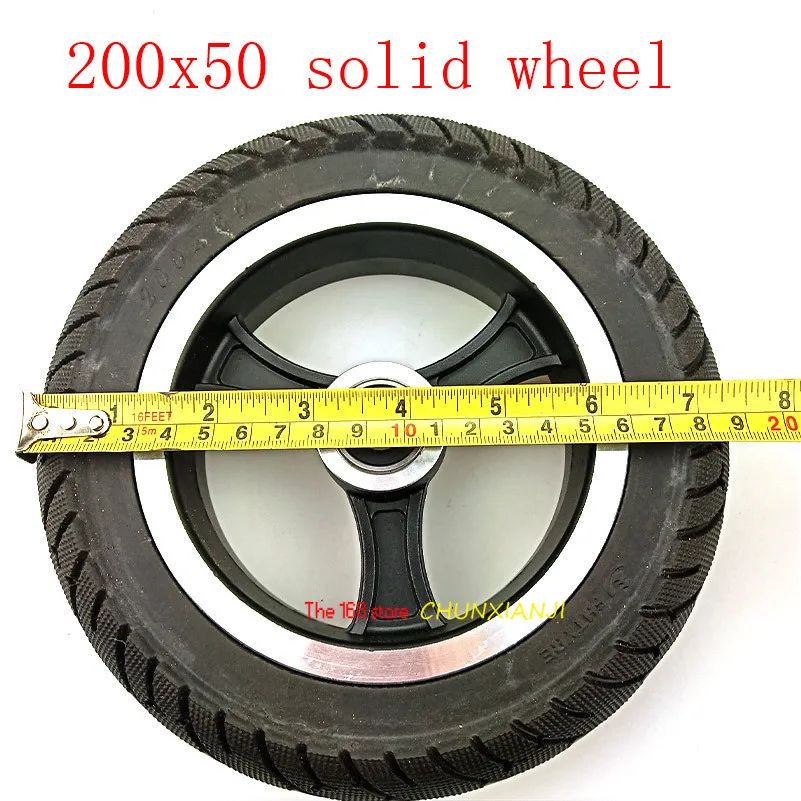 

Super 200x50 wheel electric wheel hub 8inch Wheel Scooter solid tire aluminum alloy wheel solid wheel for Electric Scooter tire