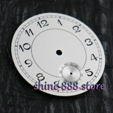 Parnis 38,9 мм белый циферблат Калибр ETA 6498 мужские часы части