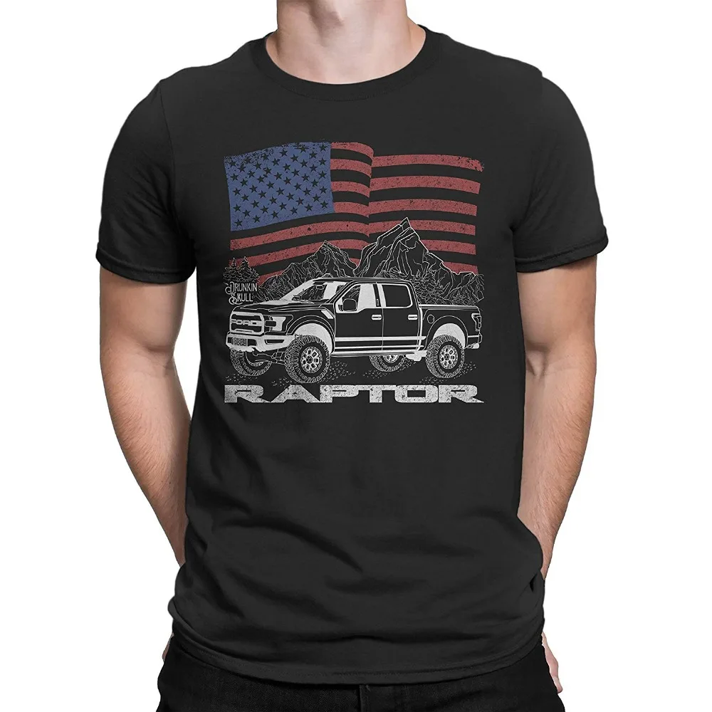 F-150 Raptor внедорожников с изображением американского флага T Shirt2019 Новый Для мужчин