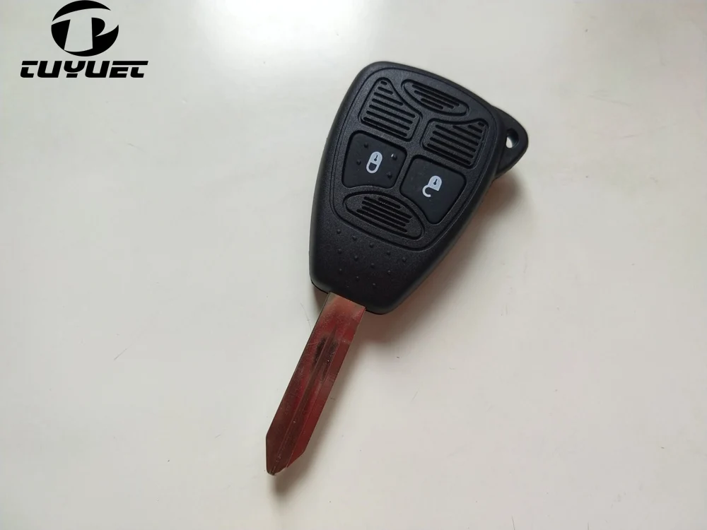 2 кнопки дистанционного корпус ключа для Chrysler 300C Sebring Wrangler джип Dodge Cruiser компас с Uncut футляр для лезвий