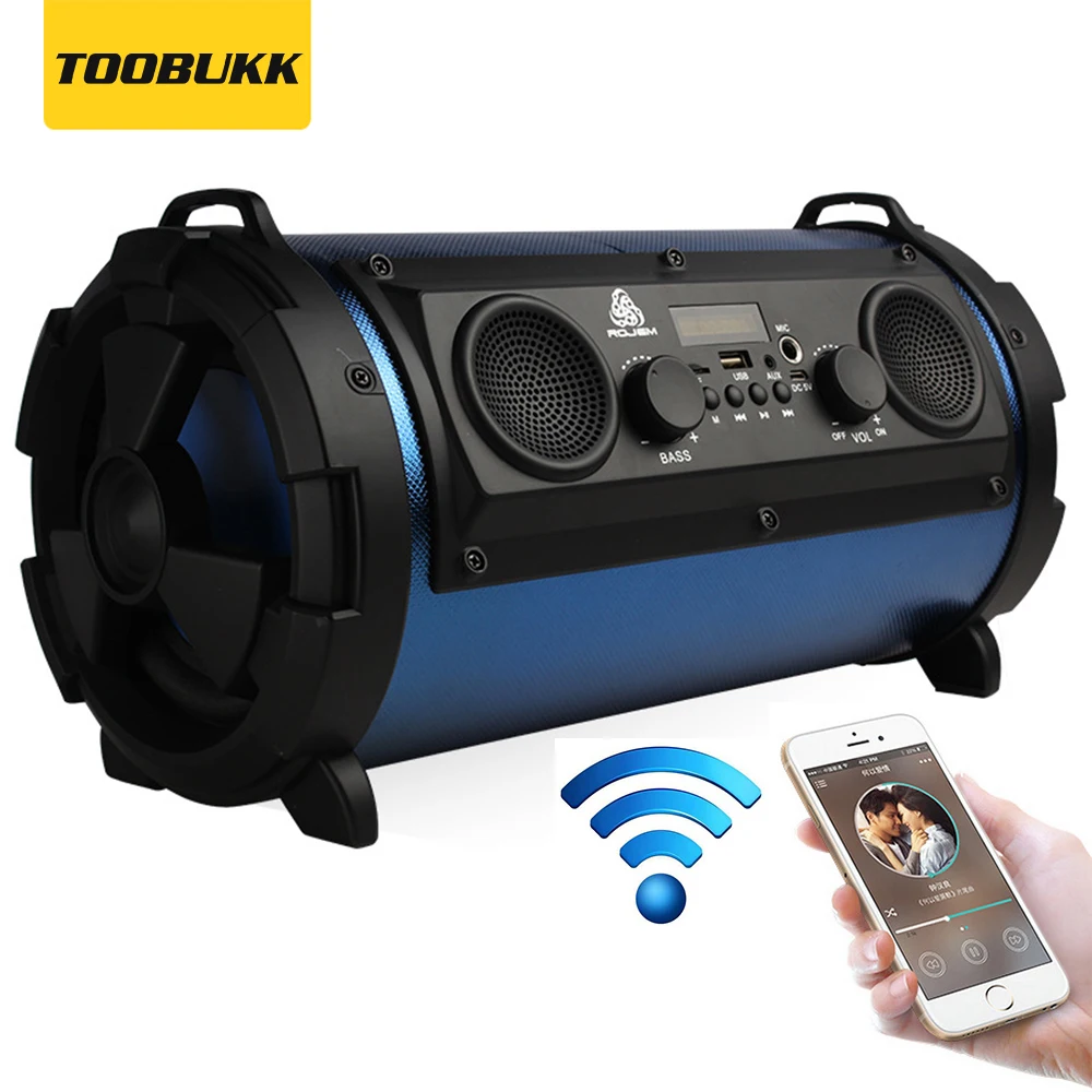 Портативный 15 Вт большой мощность HiFi беспроводной Bluetooth динамик Вуди