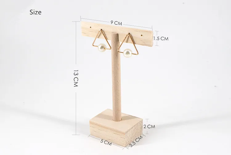 Экологичные твердой древесины Серьги Дисплей держатель Серьги Дисплей подставка держатель дерево ювелирные изделия