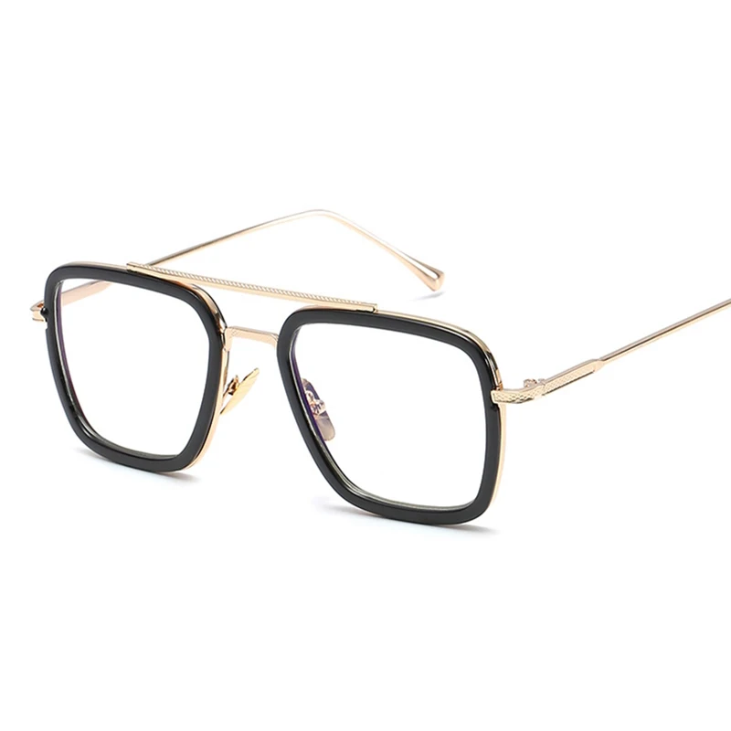 HBK 2018 Men Square Aviation Brand Design Sun Glasses Oculos De Sol Fashion Avengers Tony Stark Flight Style Sunglasses K40031