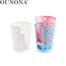 OUNONA диспенсер для бумажных стаканчиков пластиковый держатель чашки заменяемый, автоматический держатель пылезащитный Бесплатный Пробивной бумажный чашка-держатель(случайный цвет