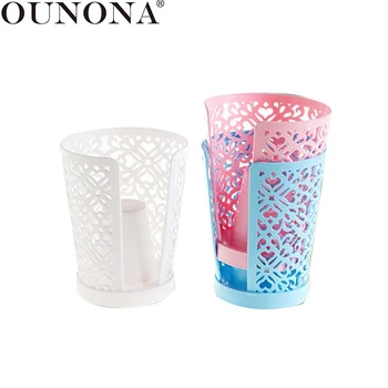 

OUNONAPaper Cup Dispenser Plastic Cups Holder Disposable Automatic Holder Dustproof Free Punching Paper Cup Rack (Random Color)