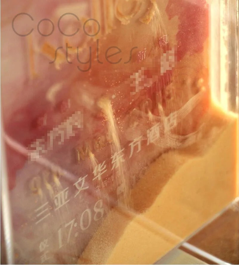 Creative hourglass acrylic invitation card. (5)