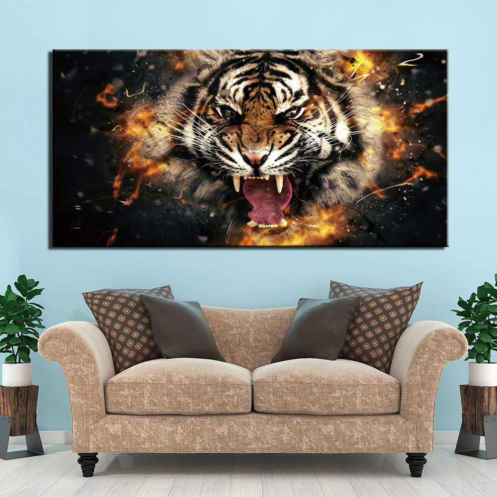

Canvas Painting Wall Art Animal tiger Posters and Prints Wall Pictures for Living Room Decoration Home Decor