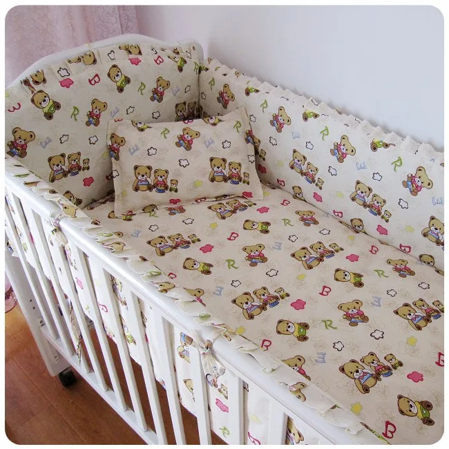 6 шт. младенцы детская кроватка постельные принадлежности комплект в футляр кровать комплект постельное белье толстый флис младенцы