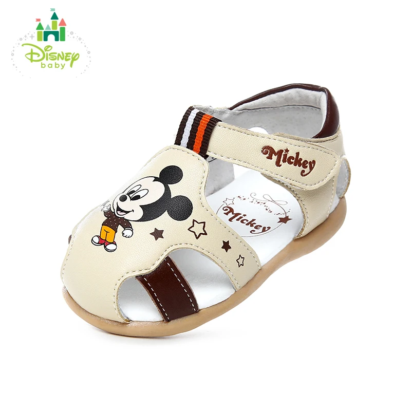 

Disney children's shoes 2018 spring new baby shoes sandals 1-3 year old girl baby shoes two colour white and beige young sandals