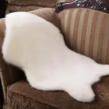 Мягкая накидка из овчины для стула крышка теплый ковер с длинным ворсом подушка для сидения моющийся Спальня искусственный коврик обычная кожа мех пушистые коврики прокладка для сиденья