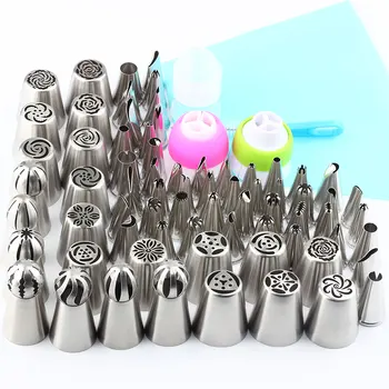 

Stainless Steel Cream Nozzle 76PCS/Set Spherical Ball Pastry Icing RussianPiping Tips Set Cakes Decorating Baking Tools