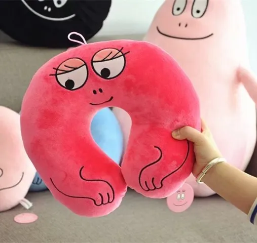 Редкая большая подушка для талии Barbapapa u-образная Подушка Мягкая набивная аниме плюшевая игрушка в подарок