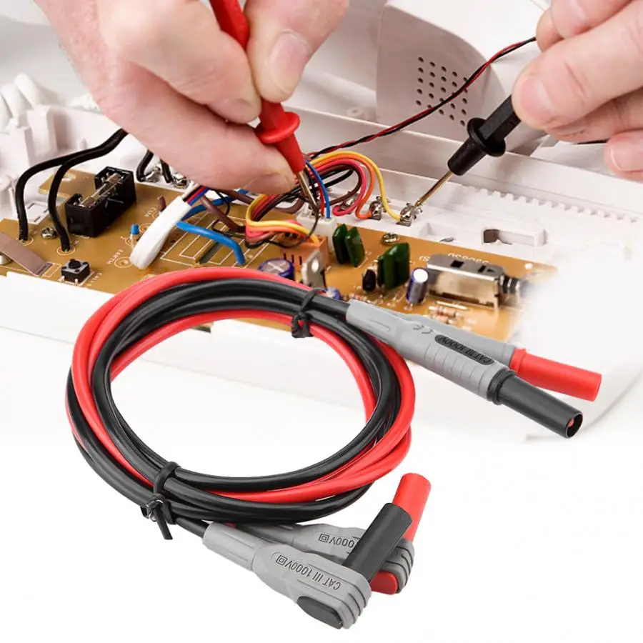 

24Pcs Crocodile Clip Kit P1300E Multifunction Replaceable Multimeter Probe Test Lead Kits Banana Plug Test Lead