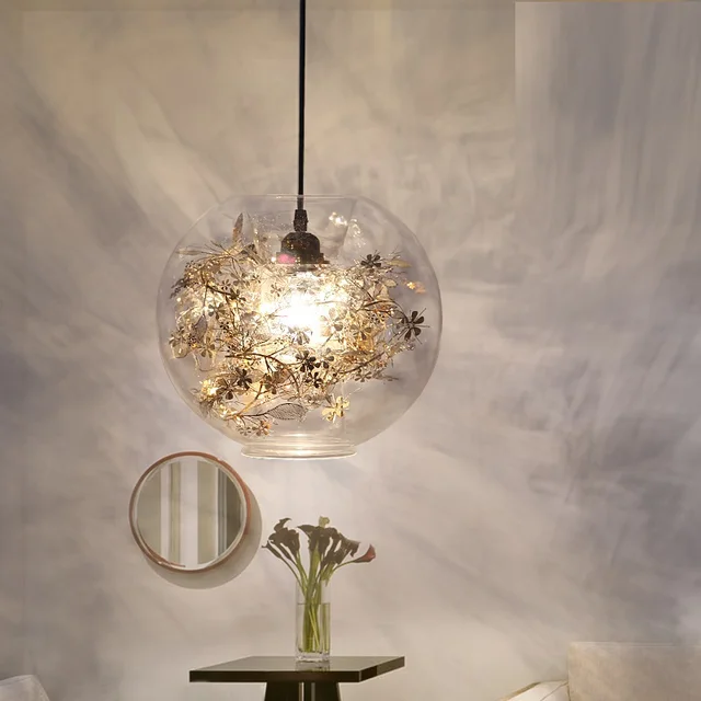 Modern Led Minimalistmodern Tangle Globe Flower Light Pendant Lamp Modern Led Minimalistmodern Tangle Globe Flower Light Pendant Lamp Ac 90 260v Gl Novelty Lighting Fixture For Bar Bedroom