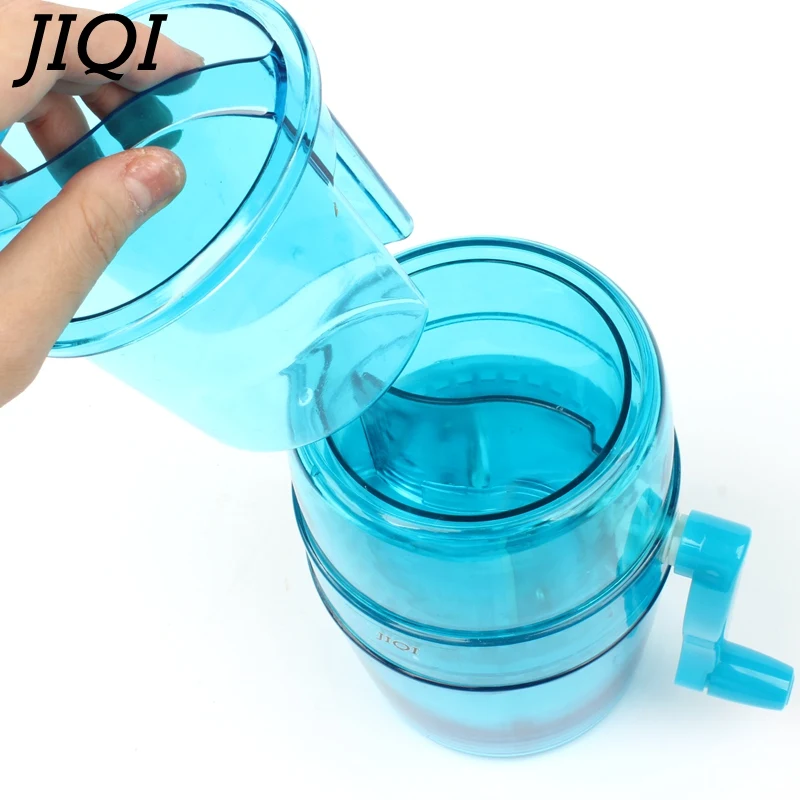 JIQI 1.1L ручная дробилка для льда бритва производитель Slushies мини бритва|ice crusher