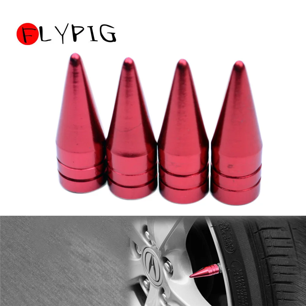 

Long Spiked Valve Stem Caps Metal Thread Kit Set Rim Wheels Tire Red D10