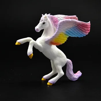 

NewBiFo Original genuine fairy tale mythical animal rainbow unicorn flying horse figure kids educational toys figurine gift