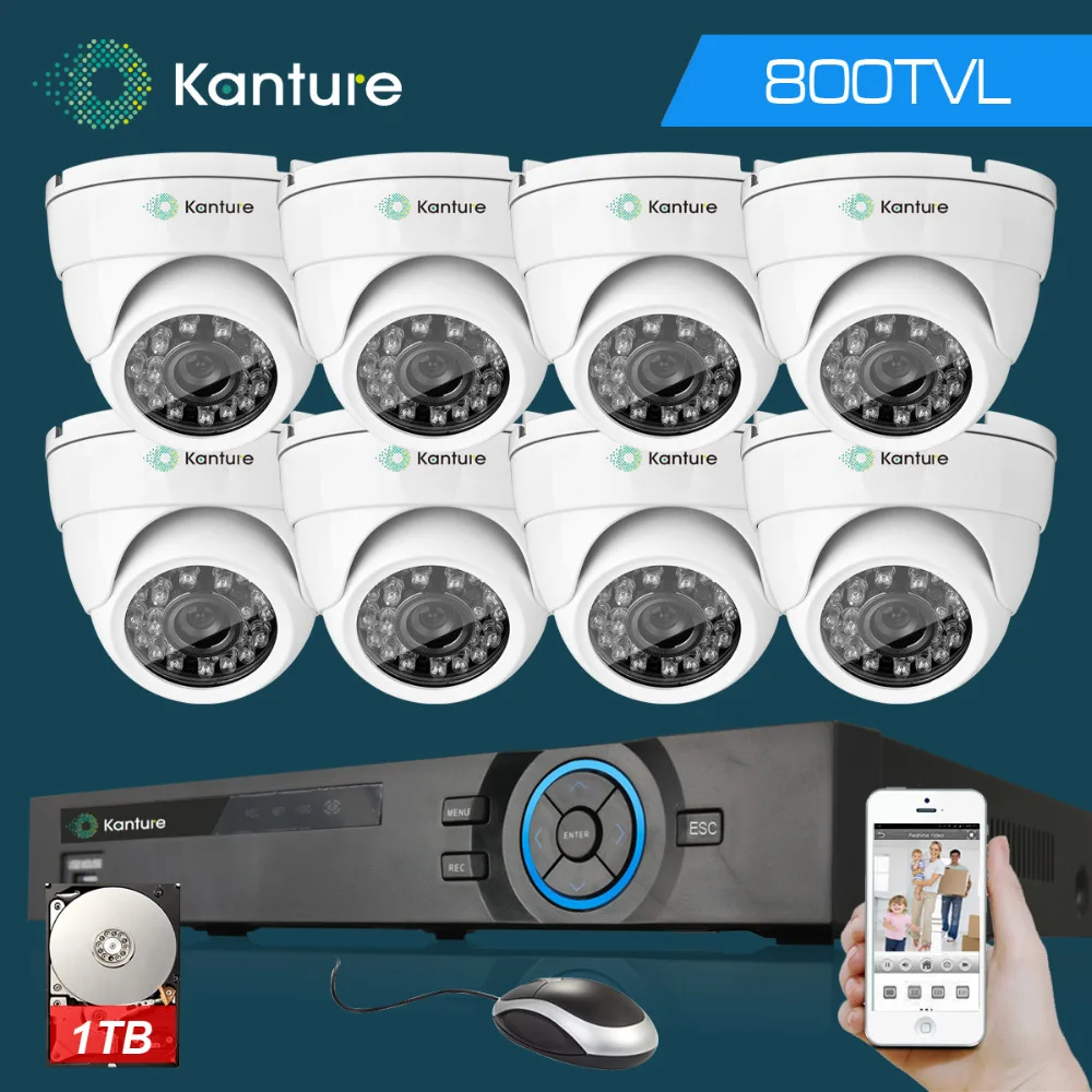 Kanture 8-канальный AHD-L 960 H видеорегистратор Система 8 шт. 800TVL безопасности в