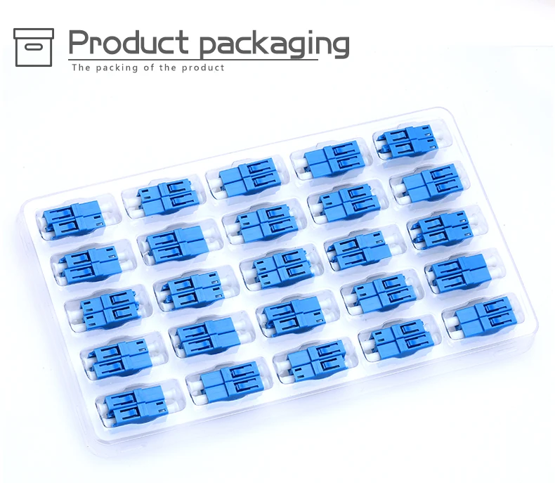 

50pcs LC/UPC Singlemode Simplex Fiber Optic Adapter LC SM SX Fiber Optic Adaptor Flange