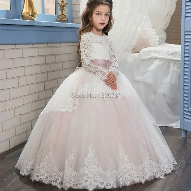 flower girl light pink dress