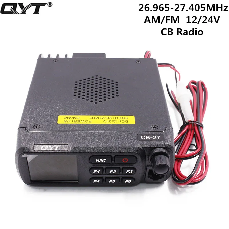 QYT CB-27 CB радио 26,965-27,405 МГц AM/FM 12/24V 4 W ЖК-дисплей Экран shortware Citizen Band мульти-нормы Ham Мобильная радиостанция CB сертификатом от сертификационной 27